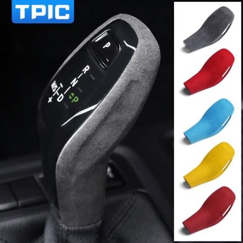 TPIC Alcantara Car Gear Shifter Knob Lever Cover Sticker Trim ABS For BMW F48 F49 F52 X1 2020 Car Styling Interior Accessories