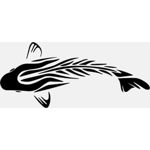 JuYouHui Exterior Accessories Decal Interesting Car Sticker Tribal Carp Vinyl Fishing Motorcycle Window Decals