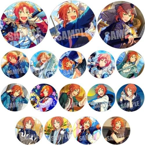 1pc 58mm ensemble star idol dream Tsukinaga Leo Badges Fans Iron Brooch rouns icons