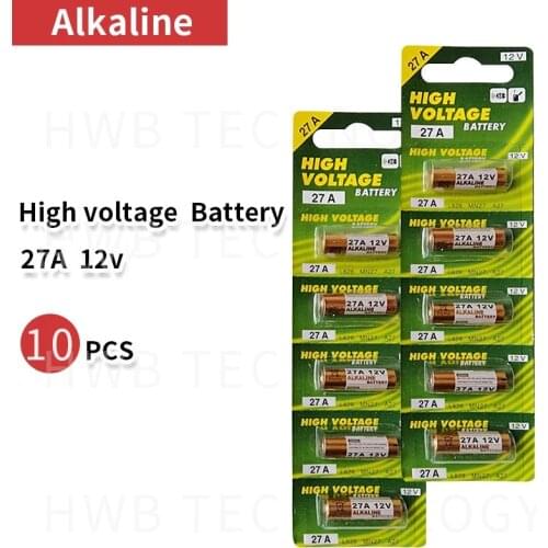 10pcs/lot 12V 27A A27 Alarm-Remote Dry Alkaline Battery Cells 27AE 27MN High Capacity Car Remote Toys Calculator DoorBell