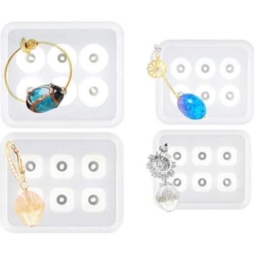 12Pcs All Size Round Square Roundle Beads Resin Mold Gemstone Beads Resin Molds 652B