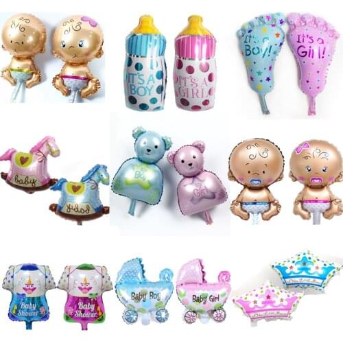 2pcs Mini Size Baby Shower Foil Balloons Birthday Party Decoration Baloes De Festa Baby Party Air Balls Classic Toys