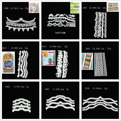 27 Styles) 2021 Wavy Lace Metal Cutting Dies DIY Scrapbooking Paper Photo Album Crafts Mould Cards Blade Punch Stencils