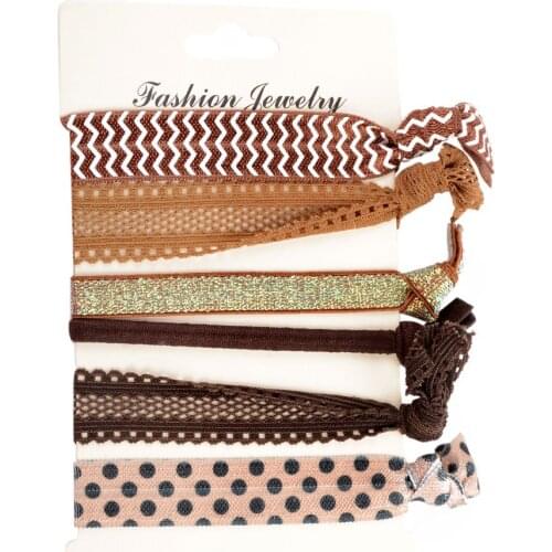 6pcs Women Girls Elastic Hair Ties Hair Band Ropes Hairband Ponytail Holder New