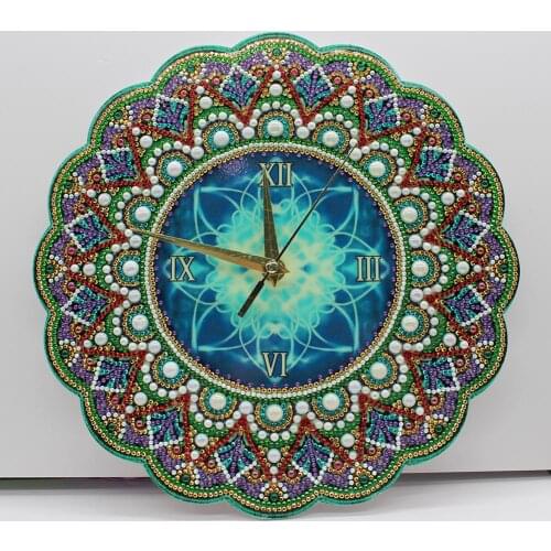 Diamond Painting Datura Clock DIY Full Drill Luminous Special Shape Embroidery Mosaic Kit Needlework Craft Home Decoration