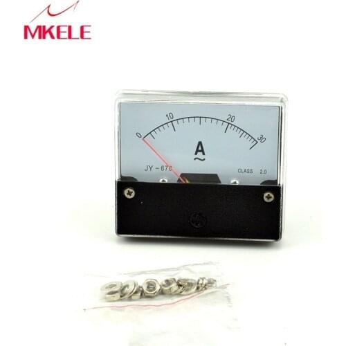 AC 59L1(30A) Analog Ammeter Panel Current Ampere Meter Pointer Test Equipment Amperimetro Doesn't Need Shunt Brand New China