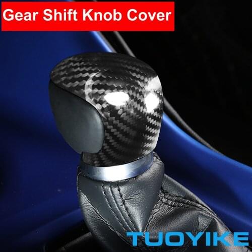 Car Styling Real Carbon Fiber Gear Shift Knob Cover Control Handle For Toyota CHR Univeral All Yrs Interior Moulding Accessories