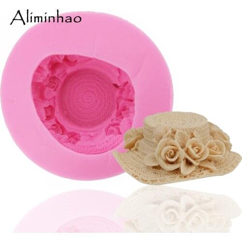 B0601 Flower hat DIY Cake Silicone mold chocolate fondant cake decorating tools Resin Clay Candle Soap Mould