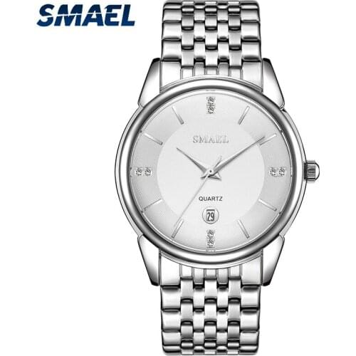 Men Watches Stainless Steel SMAEL Gold Clock Men Digital Mechanical relogio masculino 9026 Sport Quartz Wristwatches Waterproof