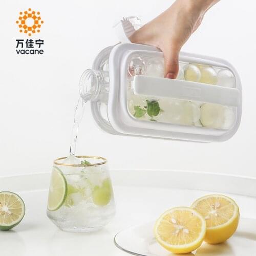 Vacane Ice Kettle Ice Ball Maker 2-In-1 Cold Water Bottle Household Ice Cube Ice Making Magic Tool Ice Mold