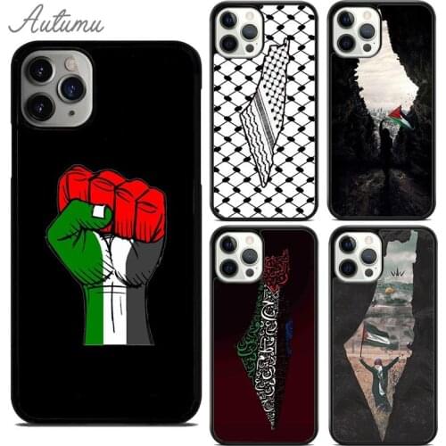 Free Palestine Map Arabic Phone Case for iPhone 11 12 Pro Max mini X XR XS SE 2020 5s 6S 7 8 Plus Samsung Galaxy S8 S9 S10 Cover