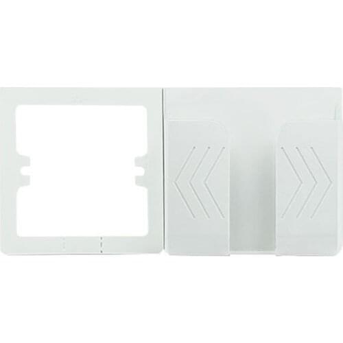 Phone Holder Wall Mounted Organizer Storage Box Mounted Mobile Phone Plug Wall Holder Charging Multifunction Holder Stand Dual