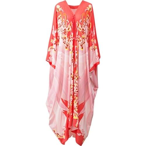 DIDABOLE Runway Bohemian Designer High Quality New WomenS Fashion Party V-Neck Single-Breasted Knitted Printed Loose Long Dress