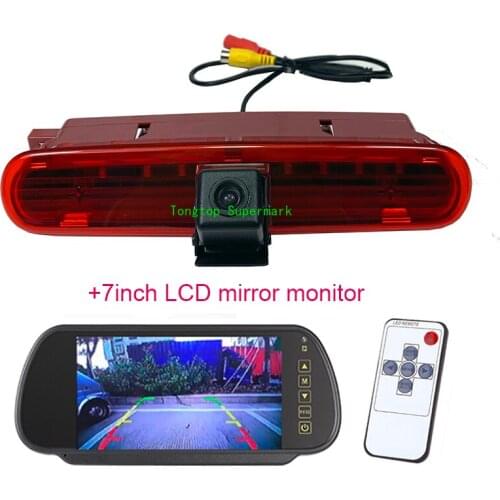 For OPEL Combo 2001-2018,For Fiat Doblo 2010-2018 Brake Light Rear View Parking Camera With 7Inch LCD Monitor Kit