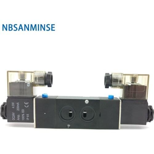 NBSANMINSE Manifold Solenoid Valve Single Double Coil 4M210 4M220 4M230 4M310 4M320 4M330 4M410 4M420 4M430 Pneumatic Valve