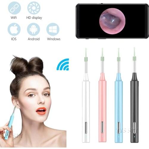 HD 1080P Mini Wifi Endoscope Camera 4.3MM Ear Pick Microscope 6 LED Waterproof Lens Nose Household Otoscope for Android IOS Wins
