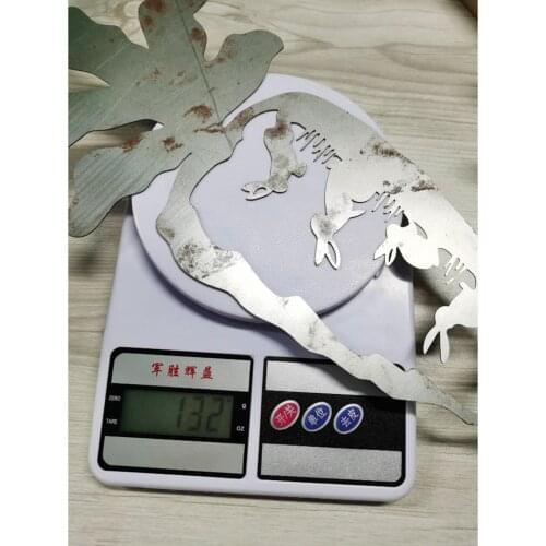 Carrot with Rabbits Metal Shadow Silhouette Garden Stakes for Easter