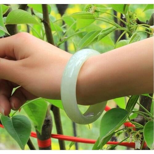 Xinjiang Hetian Jade Bracelet Natural genuine sheep fat jade pale jade bracelet Childrens section with Certificate Girl Jade Br