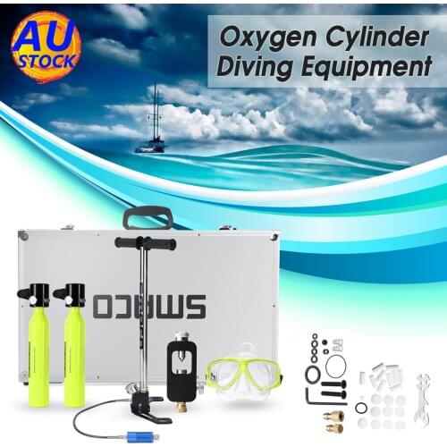 9 in1 Diving Equipment Two Oxygen Cylinder Air Tank Mini Scuba Spare Tank Breathing Regulator Box Freedom Breath Underwater