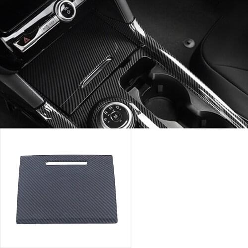 Lsrtw2017 Stainless Steel Car Center Control Cigarette Panel for Ford Explorer 2019 2020 2021 Carbon Fiber Accessories Auto