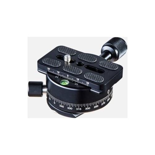 TD 360 Degree Panoramic Panning Base Head Clamp 1/4 Quick Release Plate for Tripod DSLR Camera
