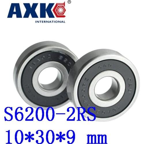 10pcs Free Shipping Sus440c Environmental Corrosion Resistant Stainless Steel Bearings (rubber Seal Cover) S6200-2rs 10*30*9 Mm