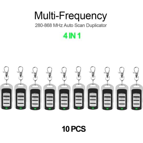 10pcs Remote Control for Gate Multifrequency 280MHz to 868MHz 433MHz Command Garage Gate Opener Duplicator Controller Keyfob New