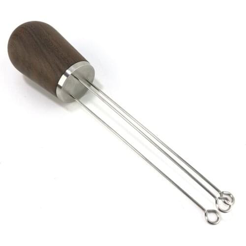 Espresso Needle Distributor,Wood Handle Espresso Needle Distributor,Espresso Barista Coffee Stirrer Distributor