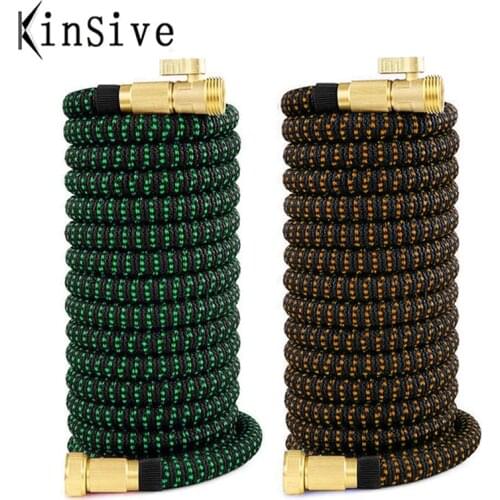 25-100FT Garden Water Hose 3/4 Expandable Magic Flexible Garden Hoses High Pressure Washing Hose Pipe Plastic For Watering Lawn