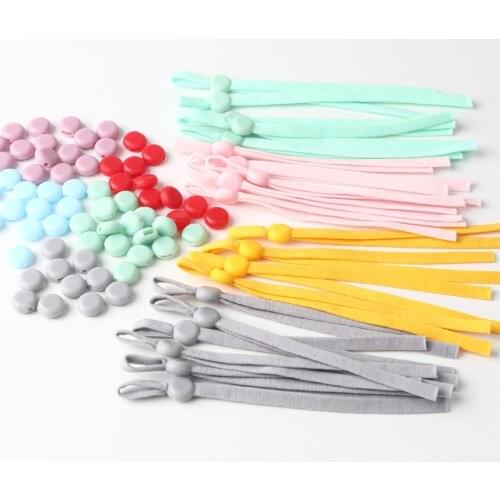 120 Pieces of Color Mask Elastic Band 5mm/11-12CM Nylon Mask Rope Manual Sewing Accessories Adjustable Mask Ear Rope Material