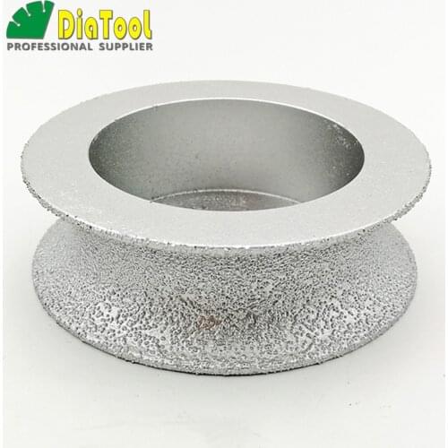 DIATOOL 75mmx20MM Vacuum Brazed Diamond grinding wheel for half-Round, Profile wheel, edge grinding discs