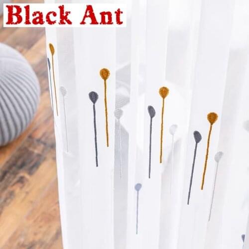 Modern Window White Screening Sheer Curtain For Living Room Mesh Fabric Drape For Kitchen Balcony Tulle Curtain X648#40