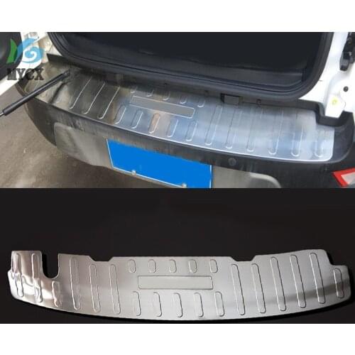 Car styling Stainless Steel Rear Bumper Protector Sill Trunk Tread Plate Trim For Ford Ecosport 2018