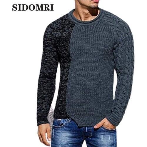 Autumn Winter Sweater Men O-Neck Collar Long Sleeve Sweaters Pullovers Thick Warm Knitted Pullover Mens Sweaters Knitwear
