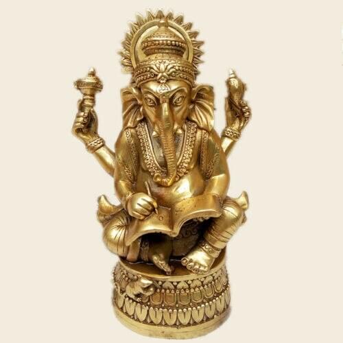 Tibet Tibetan Buddhist handmade brass statue mikky Write Elephant king mammon