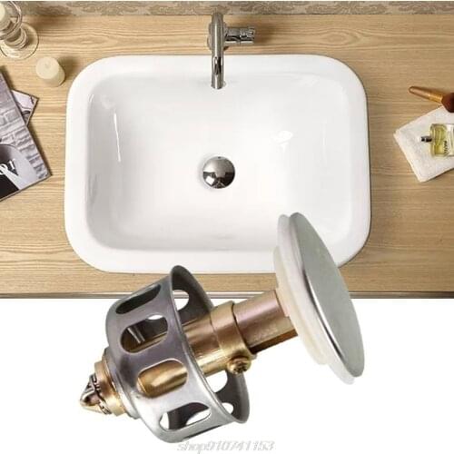 Universal Wash Basin Bounce Drain Plug Pop-up Bathroom Sink Draining Filter Basket for Home Kitchen Basin JE29 21 Dropship