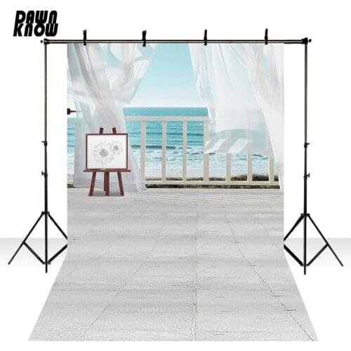 DAWNKNOW Seascape Vinyl Photography Background For Newborn Drawing Board Photo Shoot Backdrop For Wedding Photo Studio lv301