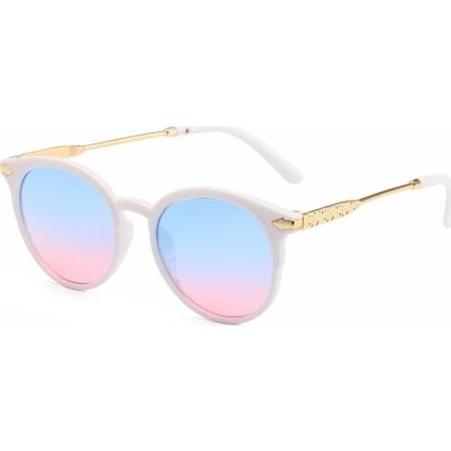 Vintage Children Sunglasses for Baby Clear Pink Round Kid Sun Glasses Luxury Brand Designer Eyewear Gafas De Sol for Girls 2021