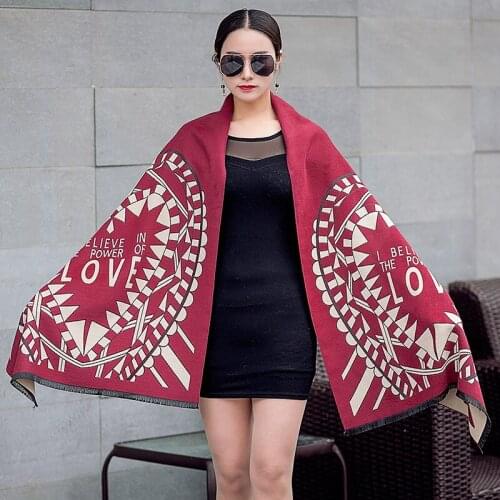 2020 Winter Scarf Good Quality Cashmere Shawls Lady Pashmina Scarves Women Thick Warm Blanket Wraps Print Brand Female Foulard