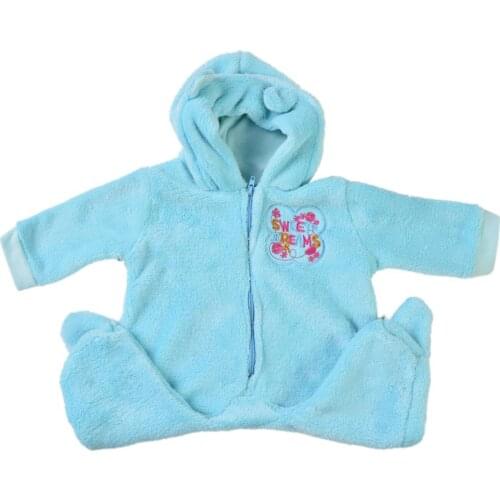 Winter 1Pieces Blue plush clothes Children Toddler Kids baby reborn doll Clothes Girls ro boy long Sleeveless Jumpsuit clothing