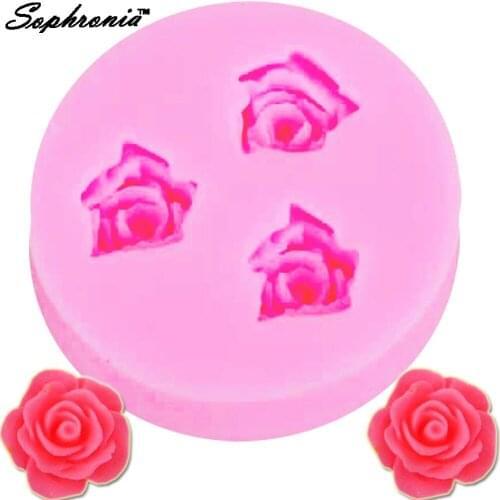 Sophronia M516 Mini Rose 1pcs UV Resin Jewelry Silicone Mold Expoxy Charms Pendant Molds For DIY Intersperse Decorate ArtMaking