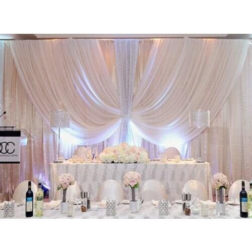 10ft x 20ft Luxury Wedding Backdrop Pure White Wedding drape and curtain wedding decoration
