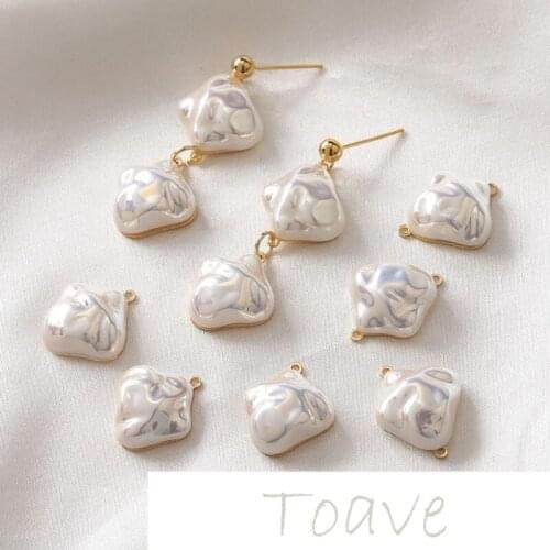14k gold bag color preservation imitation Mapei pearl diy double hanging single hanging hand made material accessories