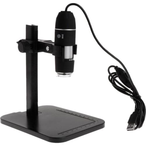 1600X USB Digital Microscope Handheld Electronic Stereo Magnifier Camera Endoscope 8 LED Light with Bracket Stand