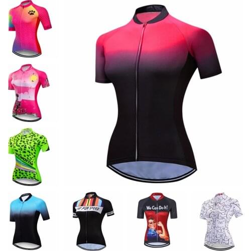 2021 Cycling Jersey Womens Bike Shirts Short Sleeve MTB Top Bicycle Clothing Racing Mountain Road Uniform Simmer Mountain Road