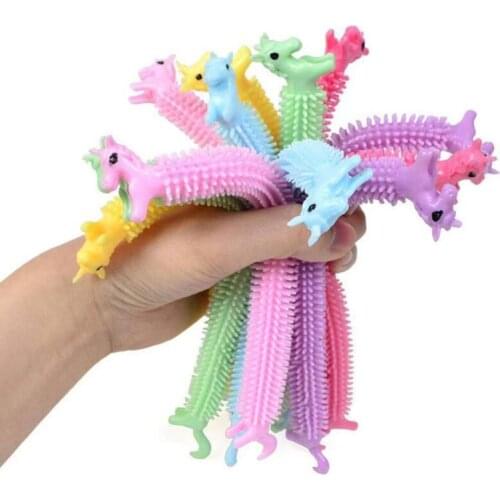 5Pcs Cute Worm Noodle Stretch String TPR Rope Anti Stress Toys for Kid Adult Soft Decompression Pressure Relief Toy Party Favors