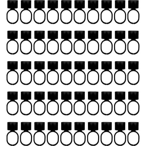 50pcs Disposable Ink Cups Pigments Holder Rings with Sponge