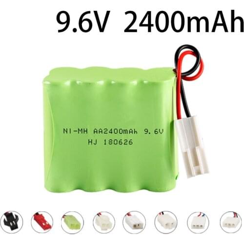 9.6v 2400mah NiMH Battery For Rc toy Car Tanks Trains Robot Boat Gun Ni-MH AA 2400mah 9.6v Rechargeable Battery 1Pcs