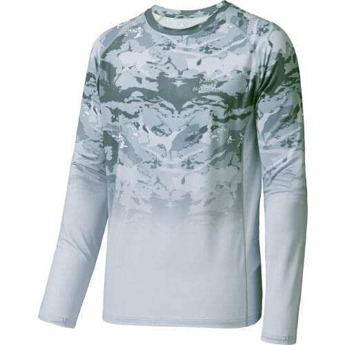 Bassdash FS14M Mens Camo Gradient Shirts for Men Long Sleeve Fishing Shirts Sun Protection UPF50