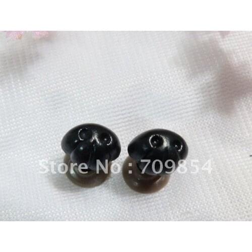 Free shipping 1.5*1.1cm black animal plastic safety toy dog nose+washers/500pcs